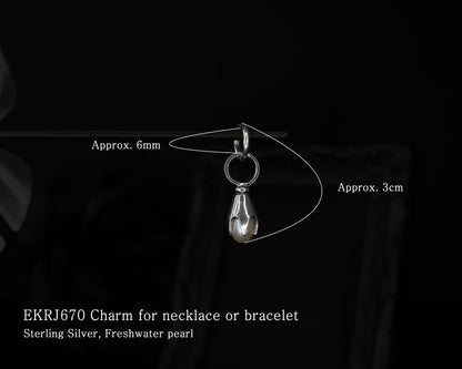 EKRJ670 Freshwater pearl Silver Charms