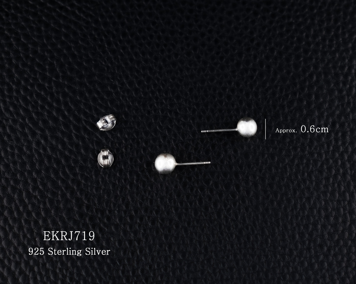 EKRJ719 Tiny Ball Stud Silver Earrings