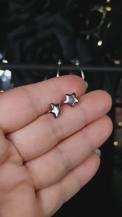 EKRJ914 Cute Little Star Silver Earrings
