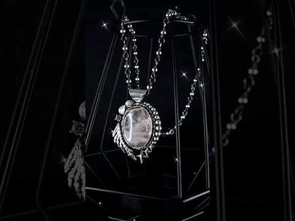 #620 Rose Quartz Silver Necklace | Custom Order