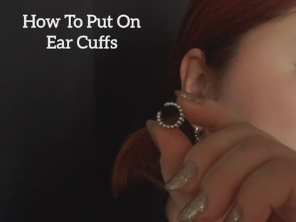 EKRJ589_North Star Silver Ear Cuffs / No piercing needed