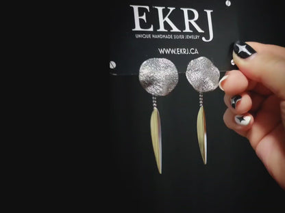 EKRJ450 Silver&Brass Handmade Silver Earrings