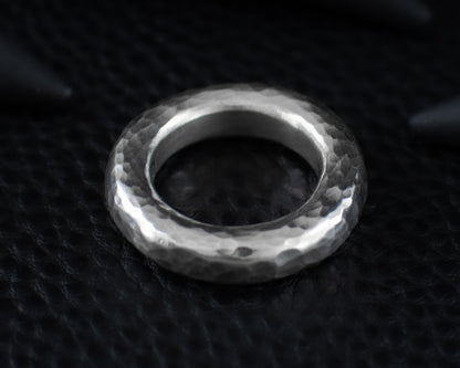 EKRJ443_Size 5~5.5_Hammer Texture 999 Fine Silver Ring