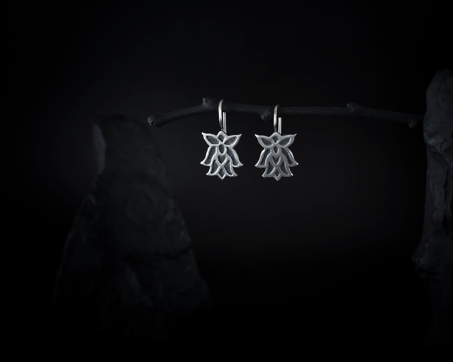 EKRJ464 Inspired by Korean traditional lotus pattern earrings