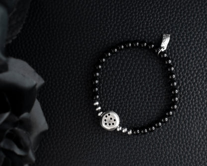 EKRJ539 Black Onyx Silver Bracelet