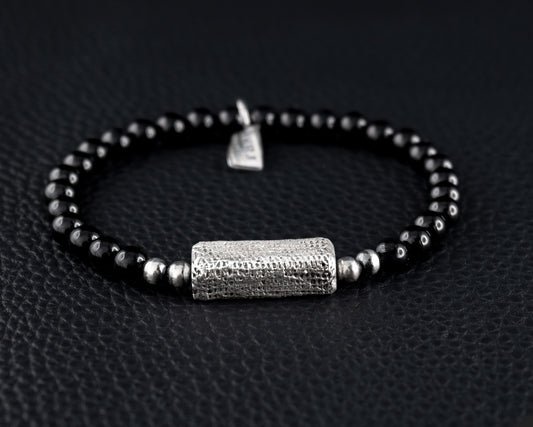 EKRJ540 Black Onyx Silver Bracelet