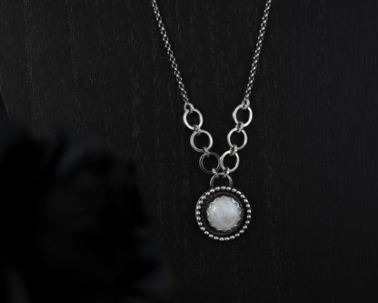 EKRJ559 Moonstone Handmade Silver Necklace