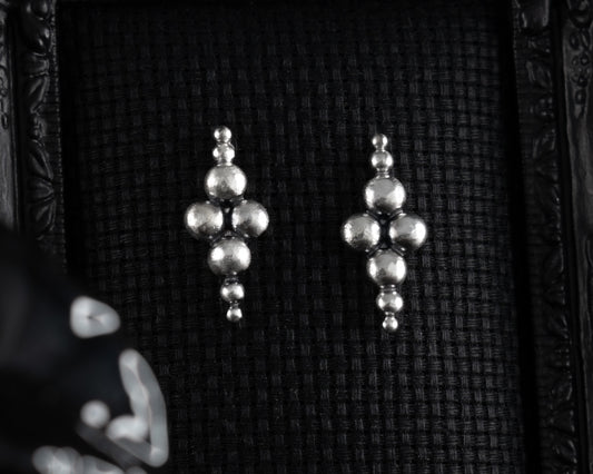 EKRJ571_Beads&Beads Silver Unique Earrings