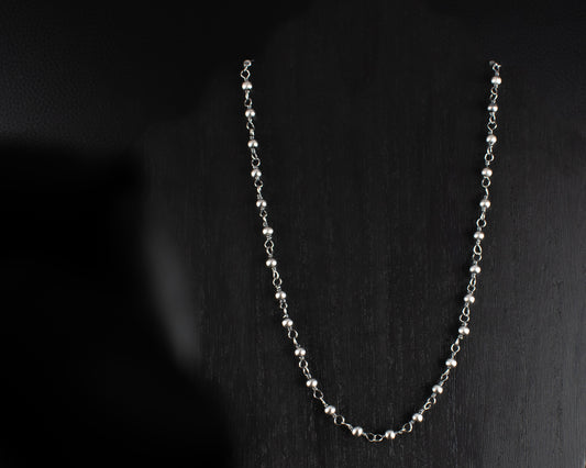 EKRJ599_Handmade Sterling Silver Beaded Necklace
