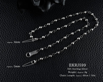 EKRJ599_Handmade Sterling Silver Beaded Necklace