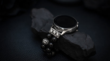 EKRJ414_Black Onyx Silver Watch Band